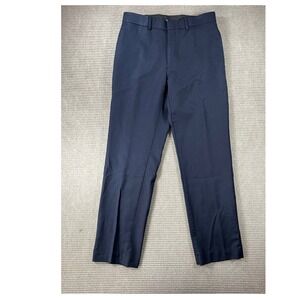 Lauren Ralph Lauren Mens Slim Fit Navy Blue 100% Wool Dress Pants 31W x 30L